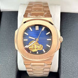 41mm Skeleton Nautilus Watch Miyota 8N24 movement Sapphire 5ATM Dress