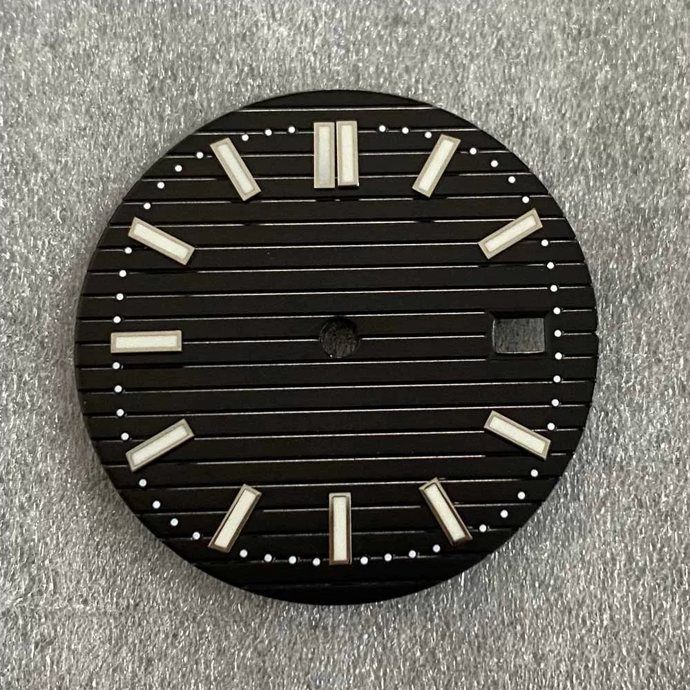 30.5mm Nautilus Dial NH35 green luminous strip nail  3 Crown Only