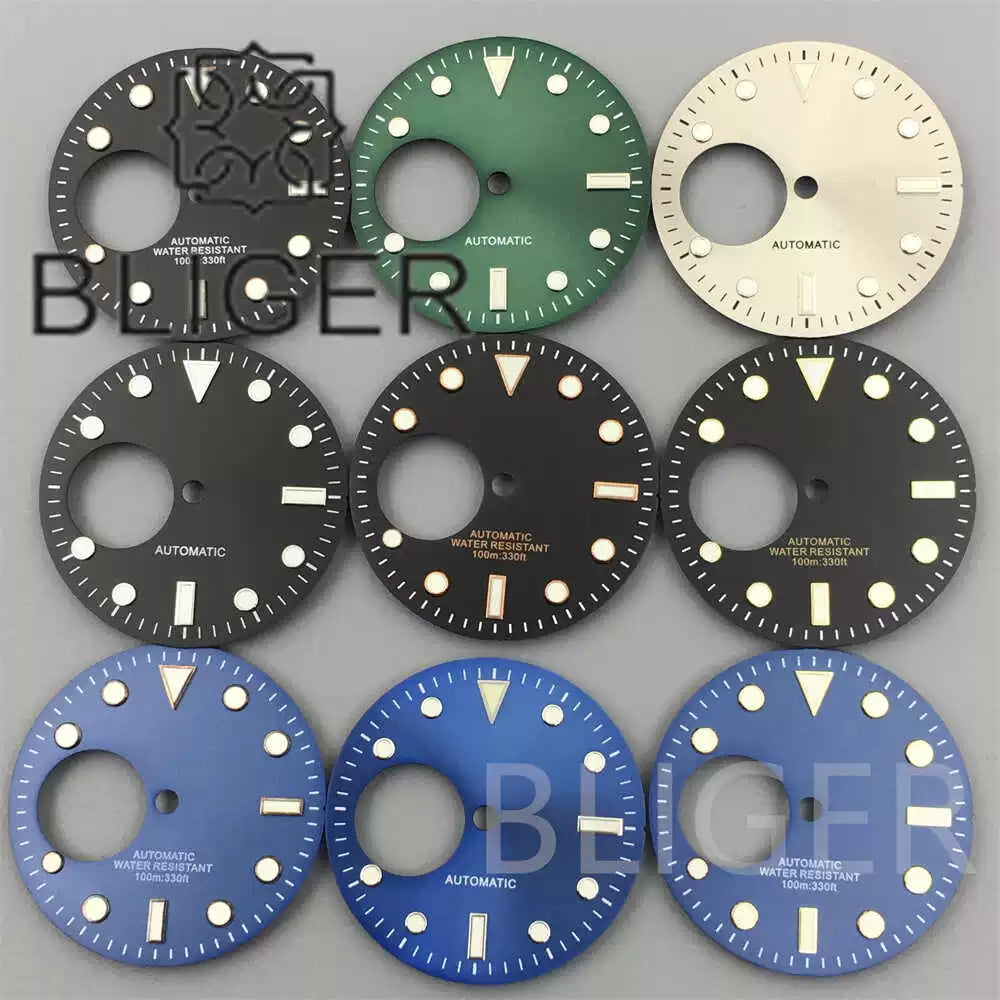 New green luminous NH38 dial 29mm for NH38 automatic movement watch accessories