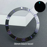 Submariner Bezel Replacement Accessories 38mm * 30.6mm Ceramic Tilt Bezel Suitable for 40.5mm Bezel