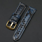 Handmade Snake Leather Strap Skin 20mm 22 24 26MM Textured Genuine Leather band