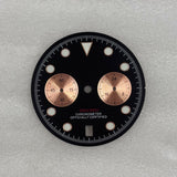 32.5mm Speedmaster VK64 Dial for quartz movement green luminous 2 eyes