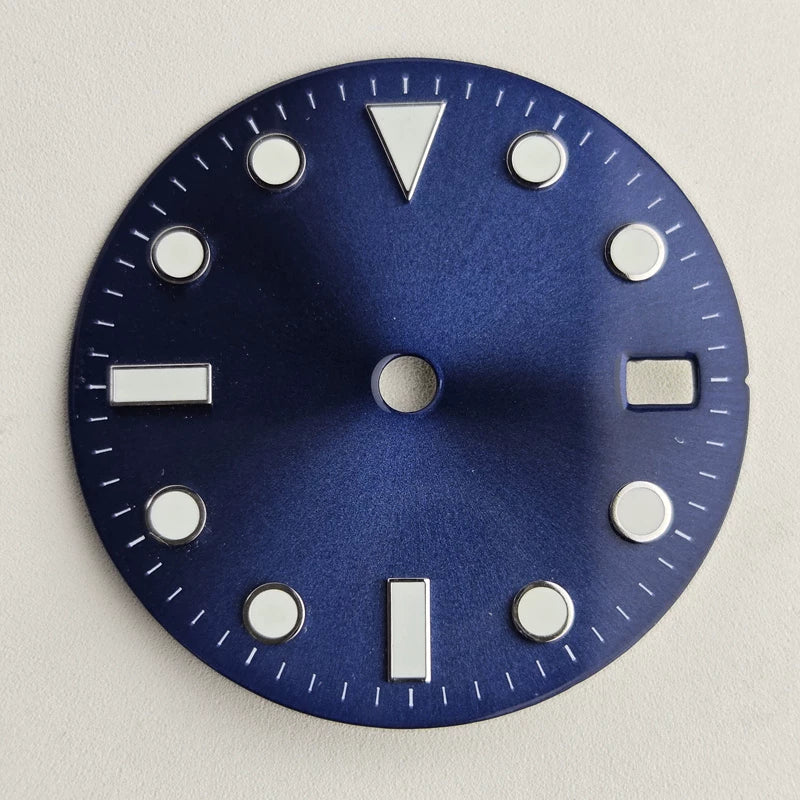 Enamel  Dial Sub style 28.5MM Watch Accessories Full Sterile for NH35/36 Movement Blue Lume