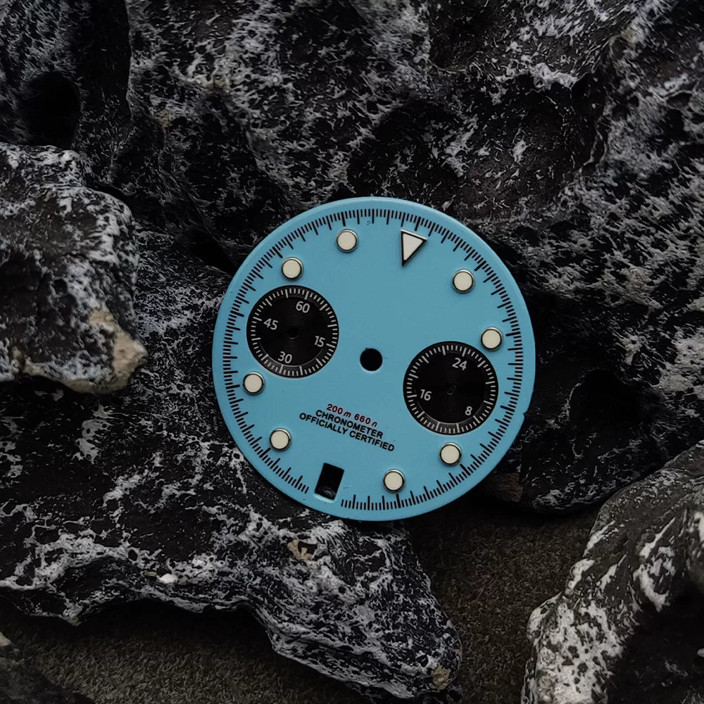 29.5MM Dial for VK64 movement luminous Chronograph quartz 2 eyes 29.5MM Dial for VK64 movement luminous Chronograph quartz 2 eyes