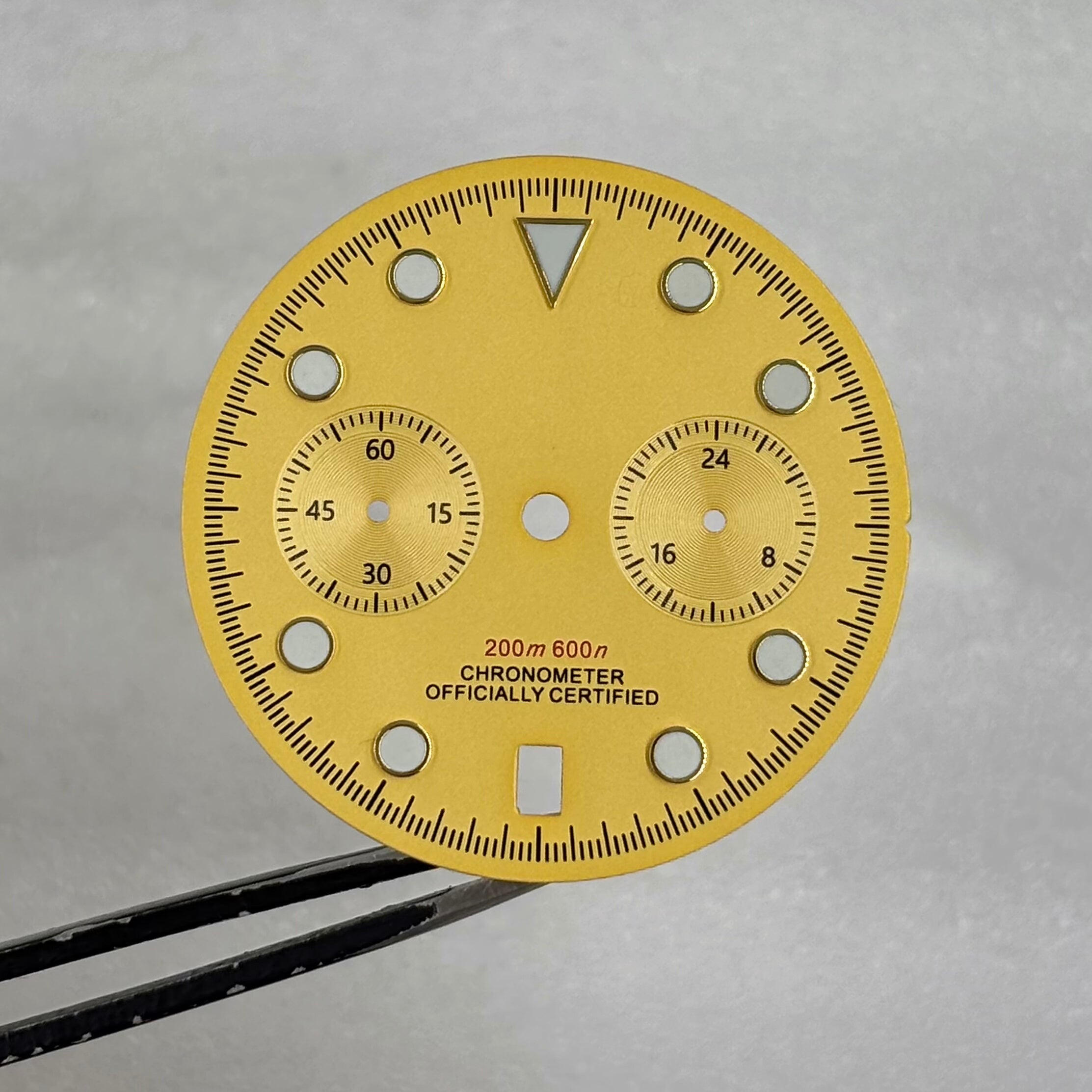 32.5mm Speedmaster VK64 Dial for quartz movement green luminous 2 eyes