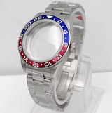 39MM BB58 Watch Case with Oyster Bracelet dome sapphire glass case for NH35NH36ETA2824 movement