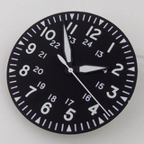 33.5MM Sterile Pilot Dial for TMI NH35 Green luminous Date Window Green BLue Black Vintage Style