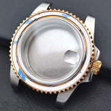 Bidirectional rotating bezel Watch Case 40.5MM Submariner / GMT Yacht sapphire glass two-way rotating  for NH34/NH35/NH36 38
