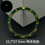 SKX13 Bezel incert Watch accessories 33.7 * 27.5MM high-quality flat-bottomed ceramic ring Digital scale ring Ceramic ring