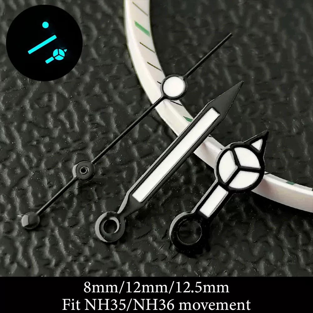 28.5mm Deep Sea Dials 43mm James Cameron Watch Case Hands set For Japan NH35 Sapphire Glass 10bar