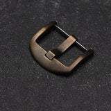 Solid Bronze Buckle Brass 18mm 20mm 22mm 24mm Vintage  Oxidized Aged
