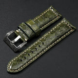 Handmade Snake Leather Strap Skin 20mm 22 24 26MM Textured Genuine Leather band