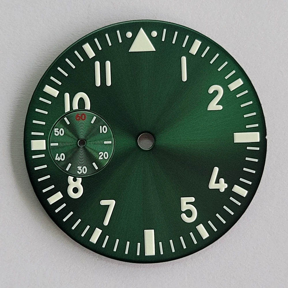 39mm Dial For 6497 6498 substitute large pilot dial Sterile green luminous