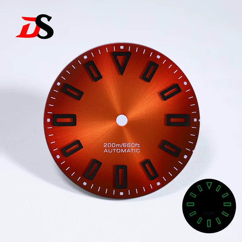 Premium Watch Dial Sunburst No date window 28.5mm hollow marker 60C luminous modification for NH35 / Miyota T9015/ ETA2824 PT5000