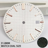 31.8MM Oak Watch Dial Luminous Suitable for NH35A Movement Rose Gold blue green white Prx