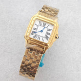 New women's watch gold/rose 27mm square watch stainless steel case  quartz VJ20