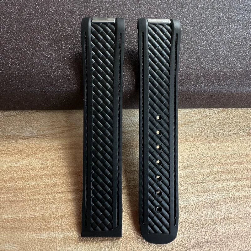 20mm High Quality Rubber Band Seamaster 150/300  Strap AT150 Gold Pin Captain Bumblebee Diver band