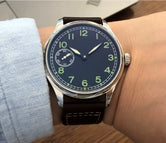 44MM pilot Watch ST3600 hand-winding movement Manual sapphire crystal /Mineral luminous ATM