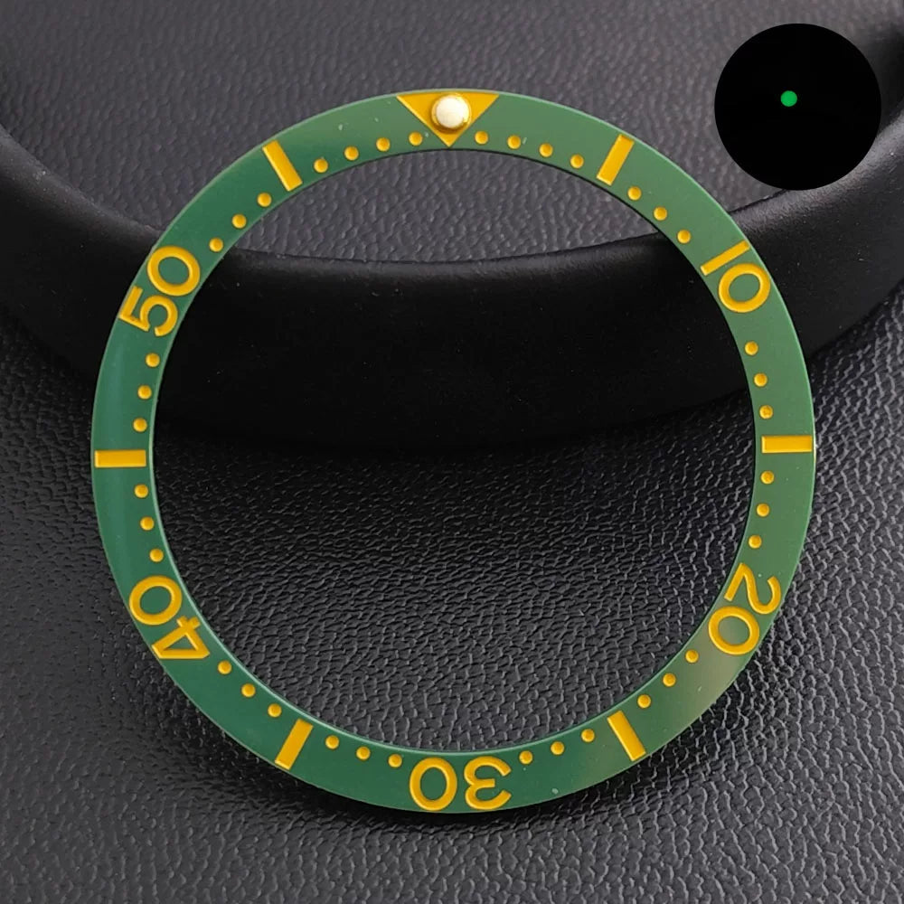 Watch bezel accessories 33.7mm * 27.5mm ceramic ring flat bottom bezel watch replacement accessories Skx13