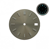 28.5mm NH35 Dial Log Marker Sunburst Surface BGW9 Luminous Dial blue