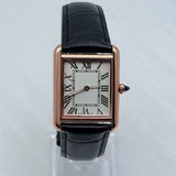 27mm Women's Watch Roman square dial green luminous VJ24 Quartz movement 3ATM Lady