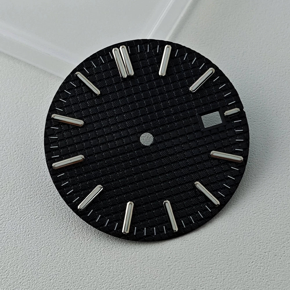 Full Sterile 31.8mm Waffle Dial green luminous dial for NH35 mechanical movement PRX Royal Oak AP etc