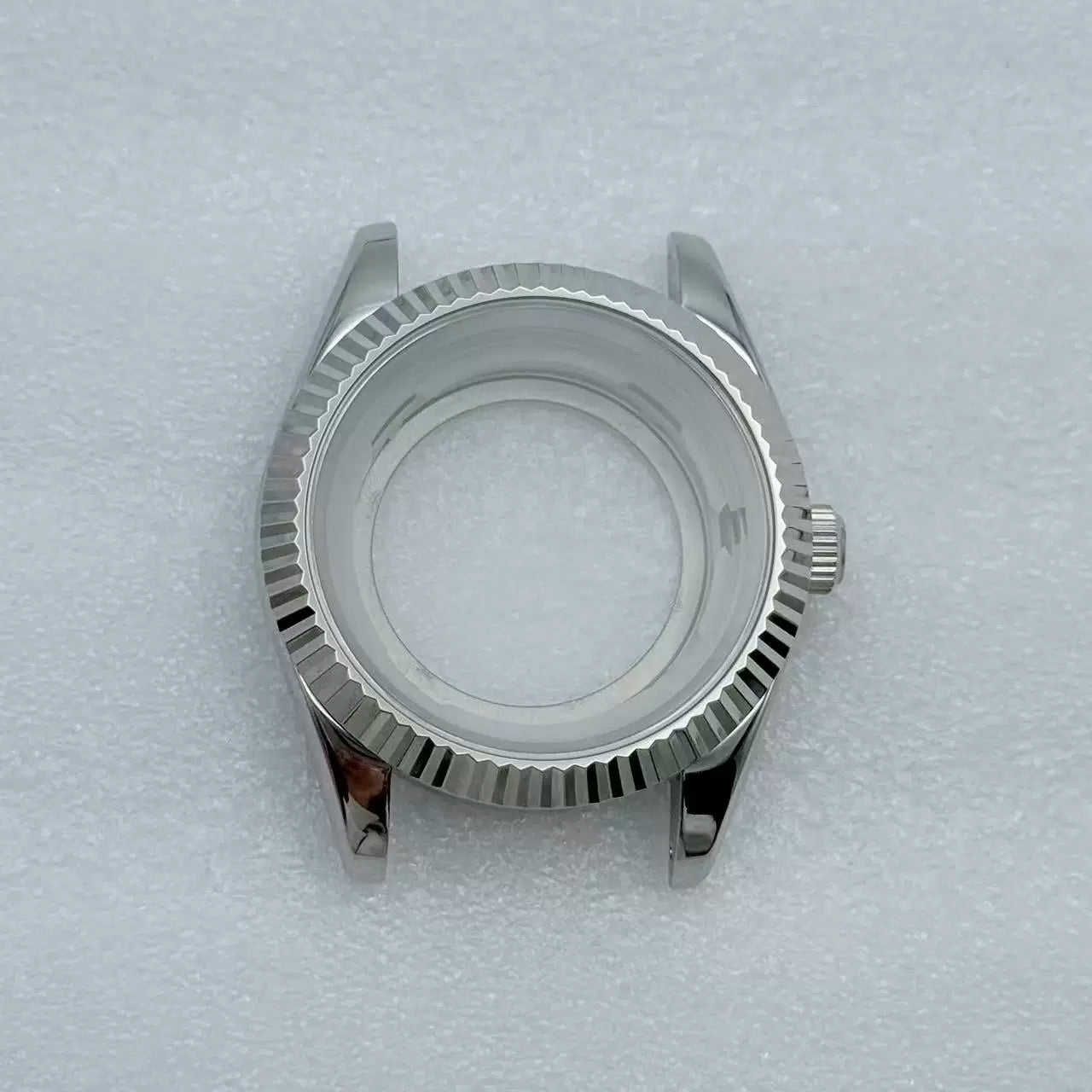 MIyota 8285 watch case Smooth bezel fluted diamond sapphire 316 stainless steel 31mm dial 10ATM