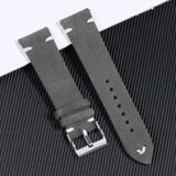 Suede leather Strap Quick-release real cowhide flip leather strap 18 20 22 24mm unisex