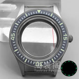 40MM titanium-coated Fifty Fathoms Watch Case Luminous Bezel Domed Sapphire for NH35 36 ETA2824 PT5000 movement 10Bar