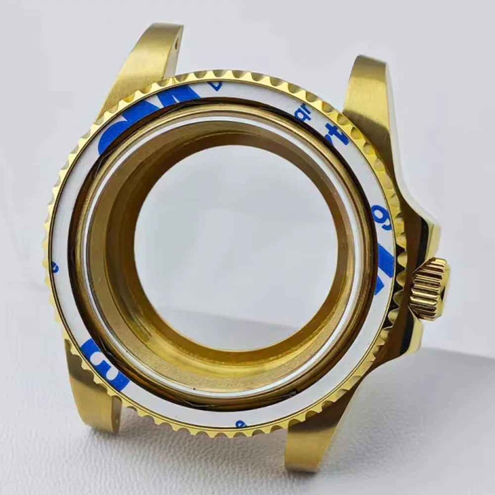 Bidirectional rotating bezel Watch Case 40.5MM Submariner / GMT Yacht sapphire glass two-way rotating  for NH34/NH35/NH36 38