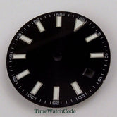 Sterile 29mm Watch Dial ETA2824 PT5000 NH35 Calendar Window Accessories Green Luminous 60 number