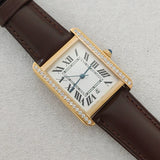 Tank Watch 31mm square retro women's watch stainless steel quartz VJ24 3ATM Mineral Silver Gold