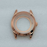 MIyota 8285 watch case Smooth bezel fluted diamond sapphire 316 stainless steel 31mm dial 10ATM