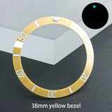 Submariner Bezel Replacement Accessories 38mm * 30.6mm Ceramic Tilt Bezel Suitable for 40.5mm Bezel