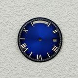 Sterile Miyota 8285 dial Roman Number 31MM Sunburst dial no lume