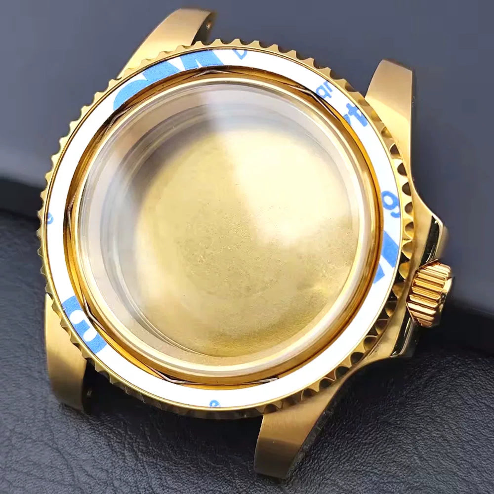 Bidirectional rotating bezel Watch Case 40.5MM Submariner / GMT Yacht sapphire glass two-way rotating  for NH34/NH35/NH36 38