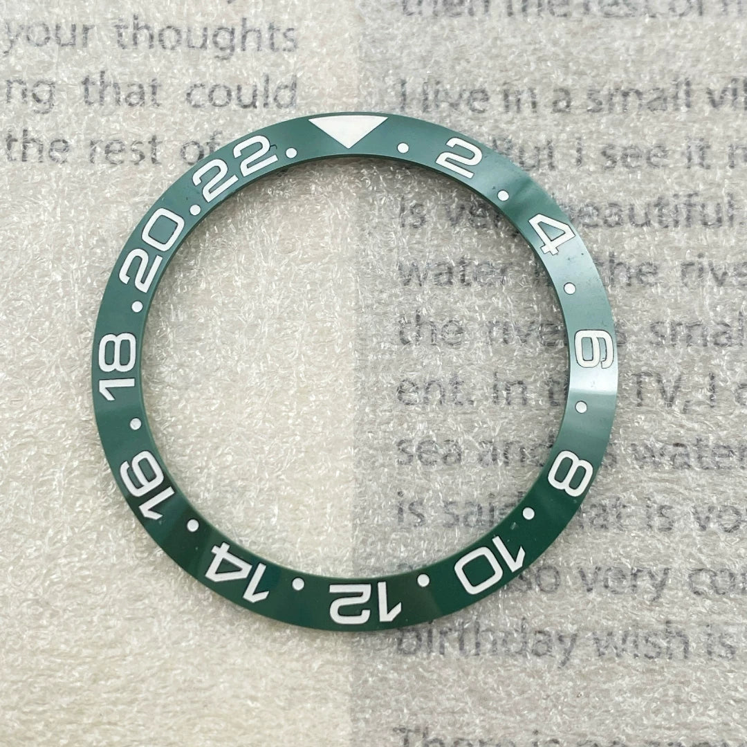 GMT Bezel Insert aluminum bezel 38mm x 30.6mm for GMT MASTER etc case pepsi
