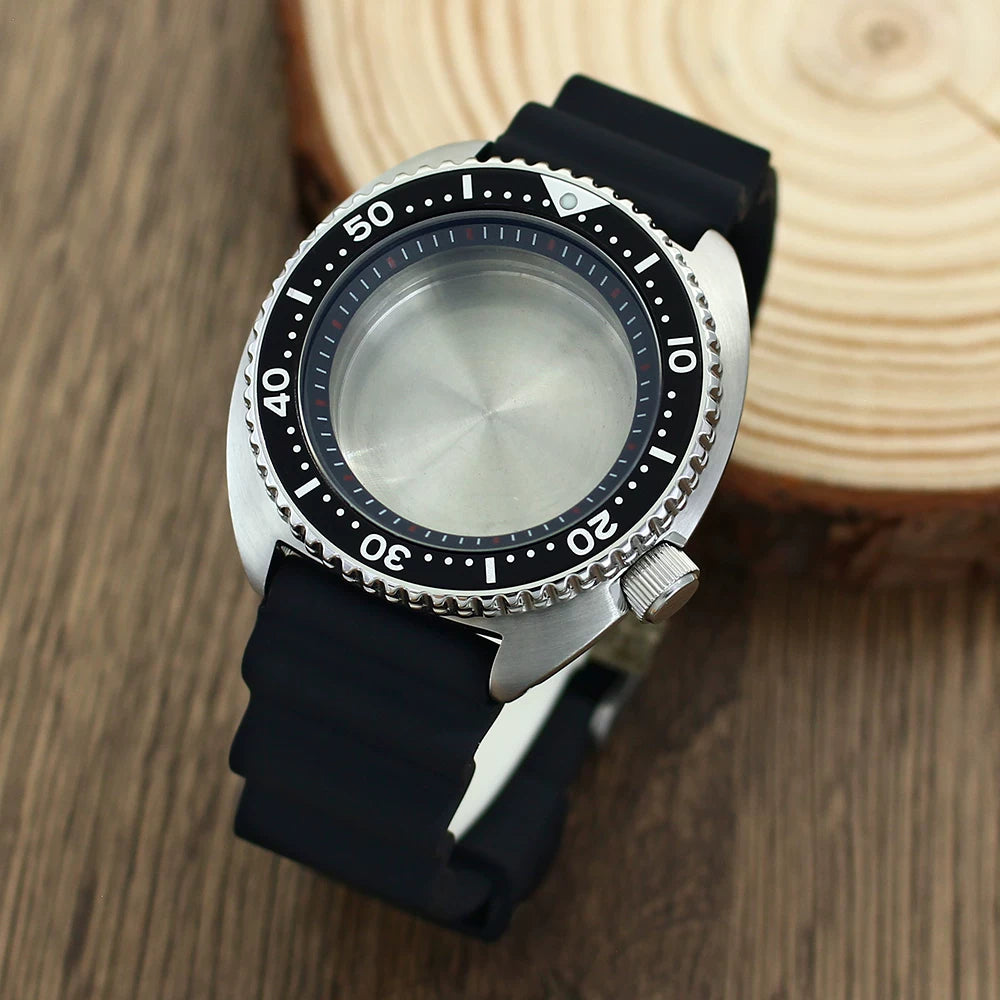 45MM Modified Turtle Model Case for miyota 9015 Automatic 316L Stainless Steel 28.5mm dial 20bar Sapphire