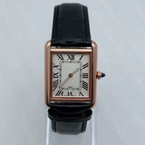 27mm Women's Watch Roman square dial green luminous VJ24 Quartz movement 3ATM Lady