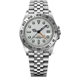 40Mm Quartz GMT Watch Swiss Ronda 515 Men's Watch 24 Hours GMT Fixed Bezel Sapphire Glass Calendar