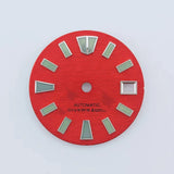 29Mm watch dial green luminous light for NH35 NH36 MOVT movement half sterile Scripts above 6