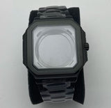 42mm Black Cubitus Watch Case gold rose gold two tones Glassback square case for 29.5mm dial NH35/36 movement Sapphire 5ATM