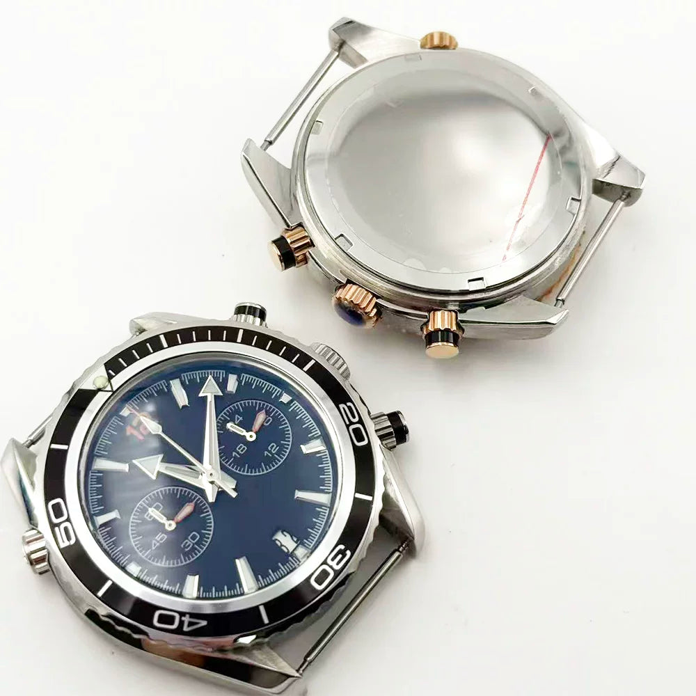 45mm big wrist watch VK64 quartz movement 2 eyes 5ATM 316L 45mm big wrist watch VK64 quartz movement 2 eyes 5ATM 316L