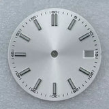 28.5mm double nail Dial with number minute mark Green luminous for NH35 movement