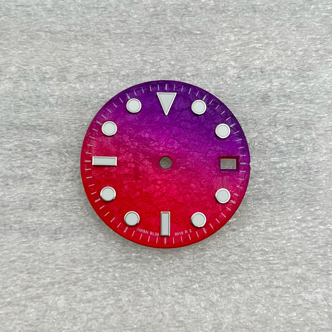 Submariner Dial 28.5mm green luminous dial fit nh35 movement Flashy Colorful