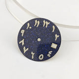 NH35 Starry dial enamel surface blue gold sand NH36/4R35 mechanical watch watch accessories size 28.5mm