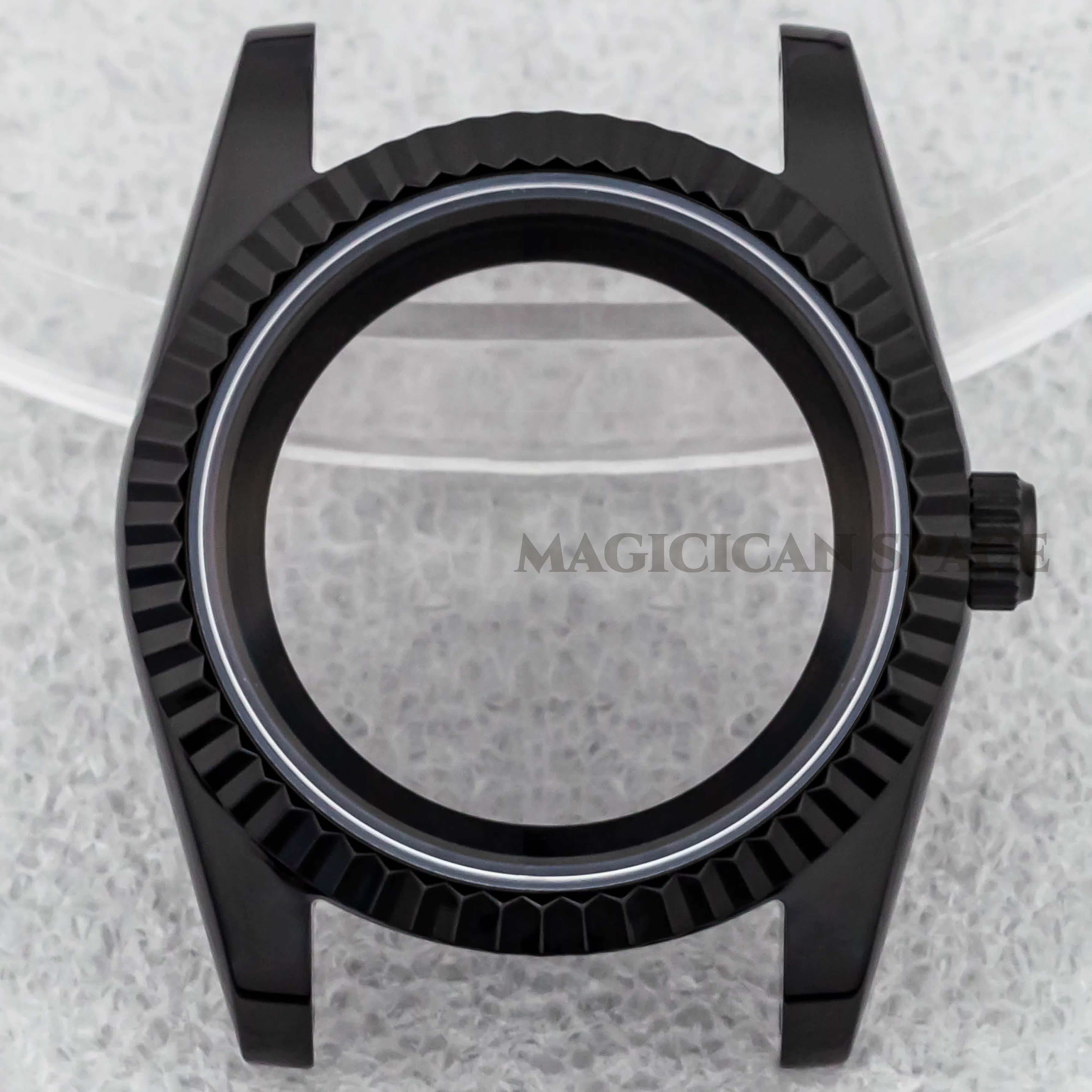 PVD Black Datejust Watch Case 36mm 39mm 316L Stainless Steel fluted Case Sapphire NH35/36/ETA2824 PT5000 Miyota 8215 8285 Day-Date Case