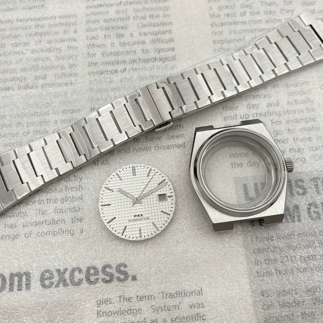 PRX Super Player Watch Case +Dial Hands 40mm NH35 Movement Sapphire GlassBack 5ATM fit 31.8mm Dial