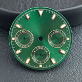 29Mm VK63 Dial luminous suitable for multi-function quartz movement Chronograph and supports customized logo.