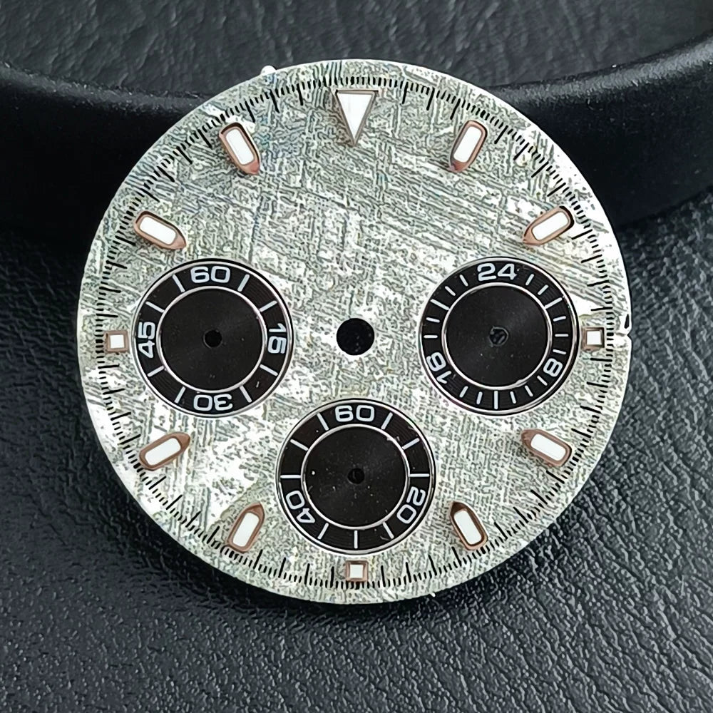 29Mm VK63 Dial luminous suitable for multi-function quartz movement Chronograph and supports customized logo.